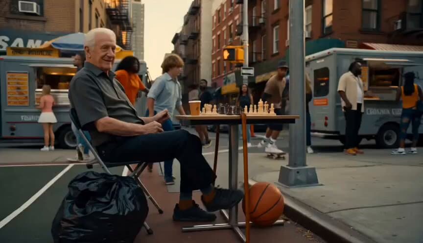 New York Street Basketball Janitor Shot