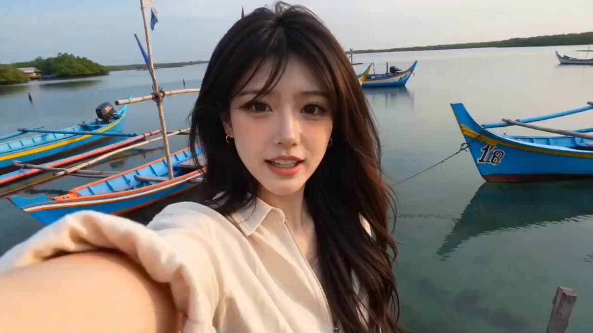 Indonesian Woman Coastal Diary Vlog