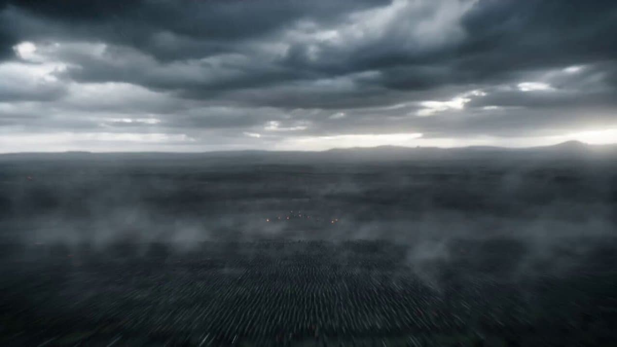 Valkyrie Descending on Undead Battlefield