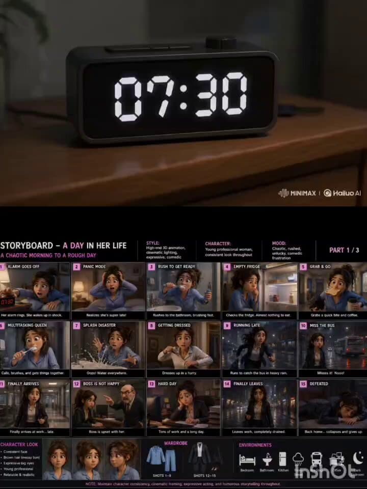 3D Animated Rushed Morning Routine