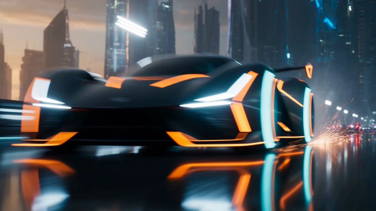 Futuristic Racing Finale Scene