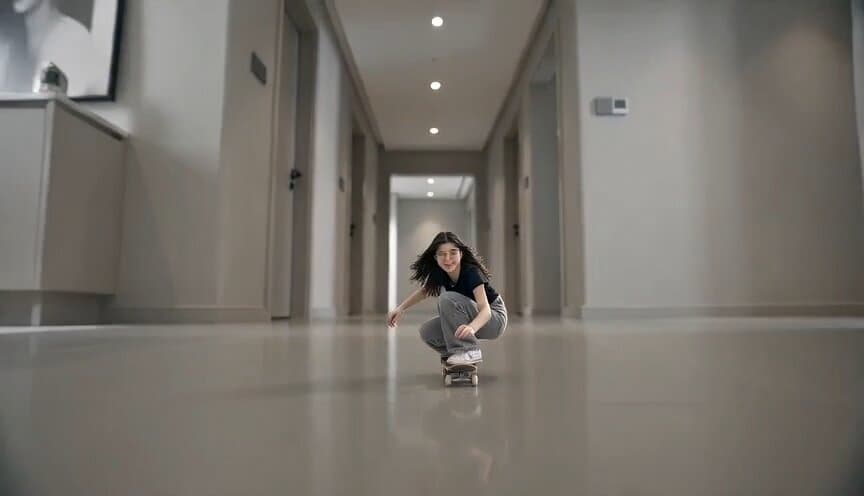 Miniature Skateboarder Bedroom Chase