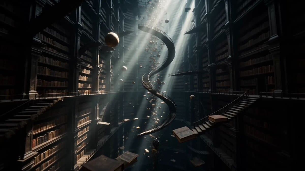Surreal Infinite Ancient Library POV