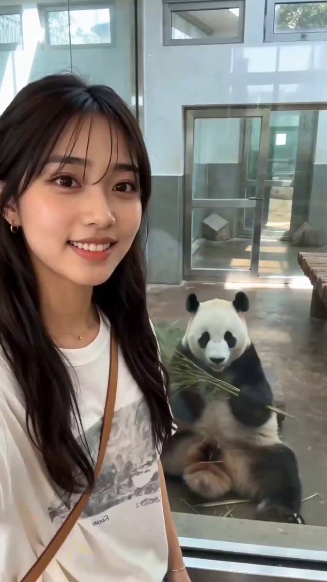 Realistic Zoo Vlog Selfie