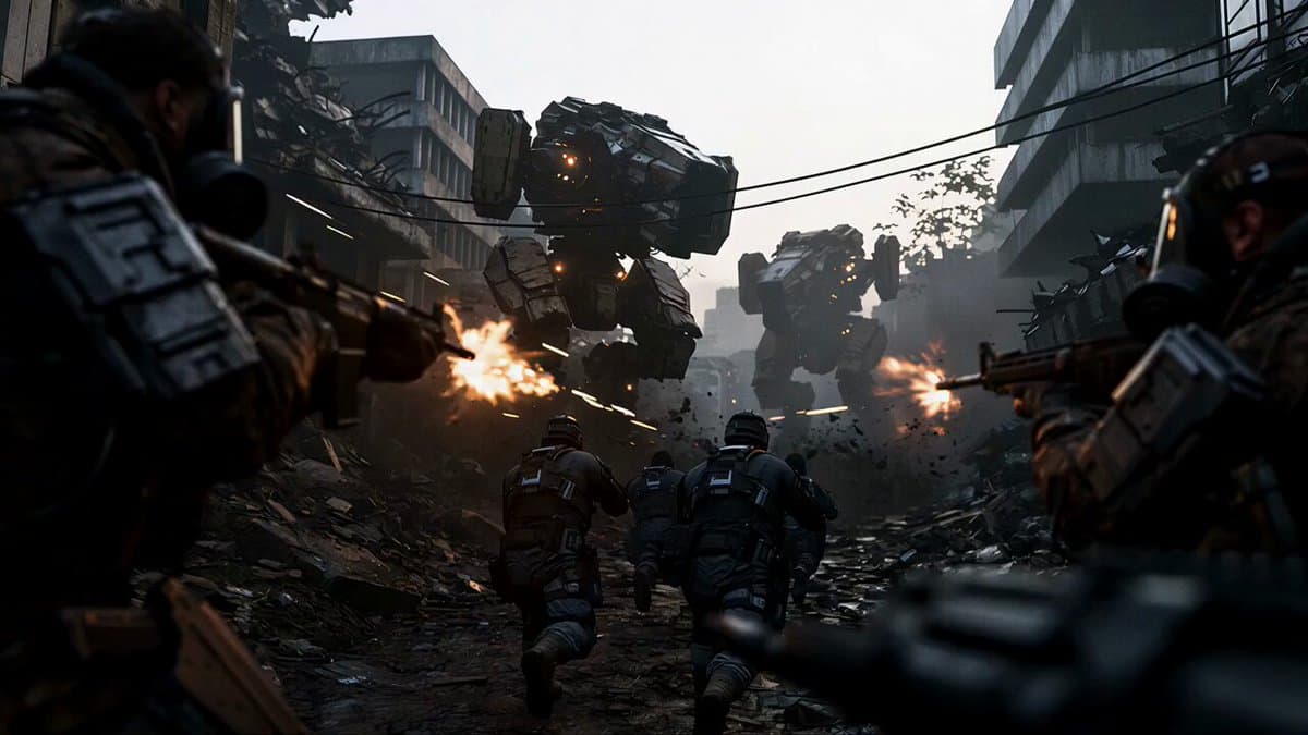 Sci-Fi Urban Warfare Scene