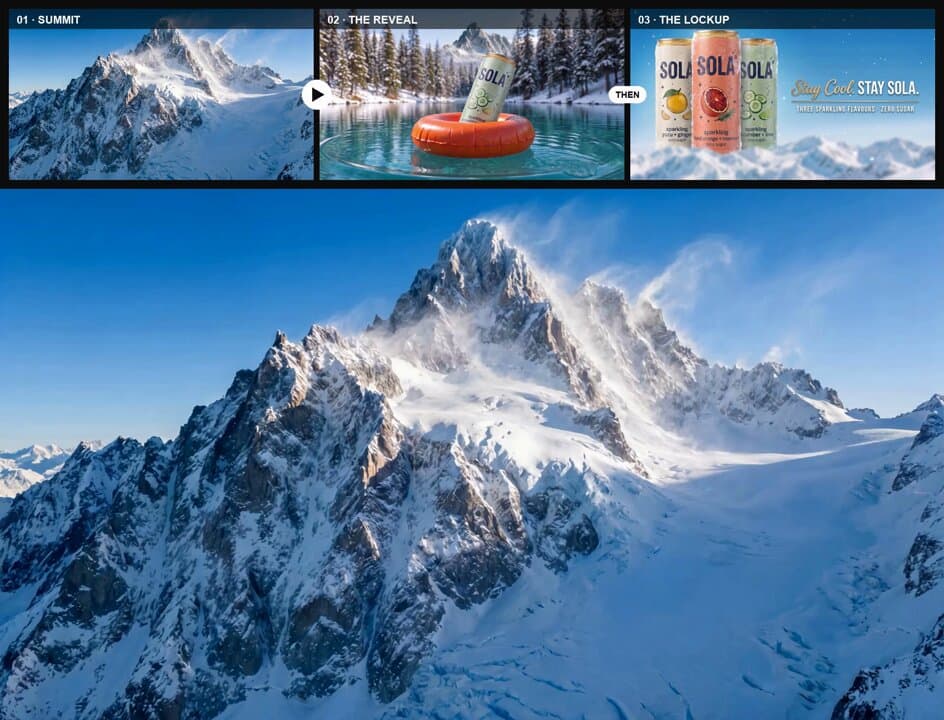 Mountain Summit to Glacial Lake Reveal