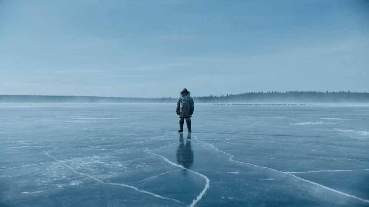 Giant Leviathan Under Frozen Lake