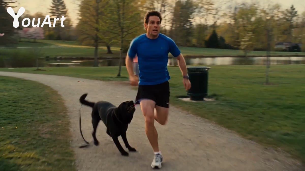 Park Jogging Comedic Dog Chase