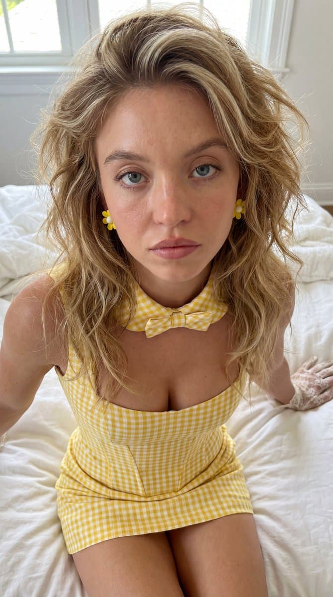 Sydney Sweeney Gingham Portrait