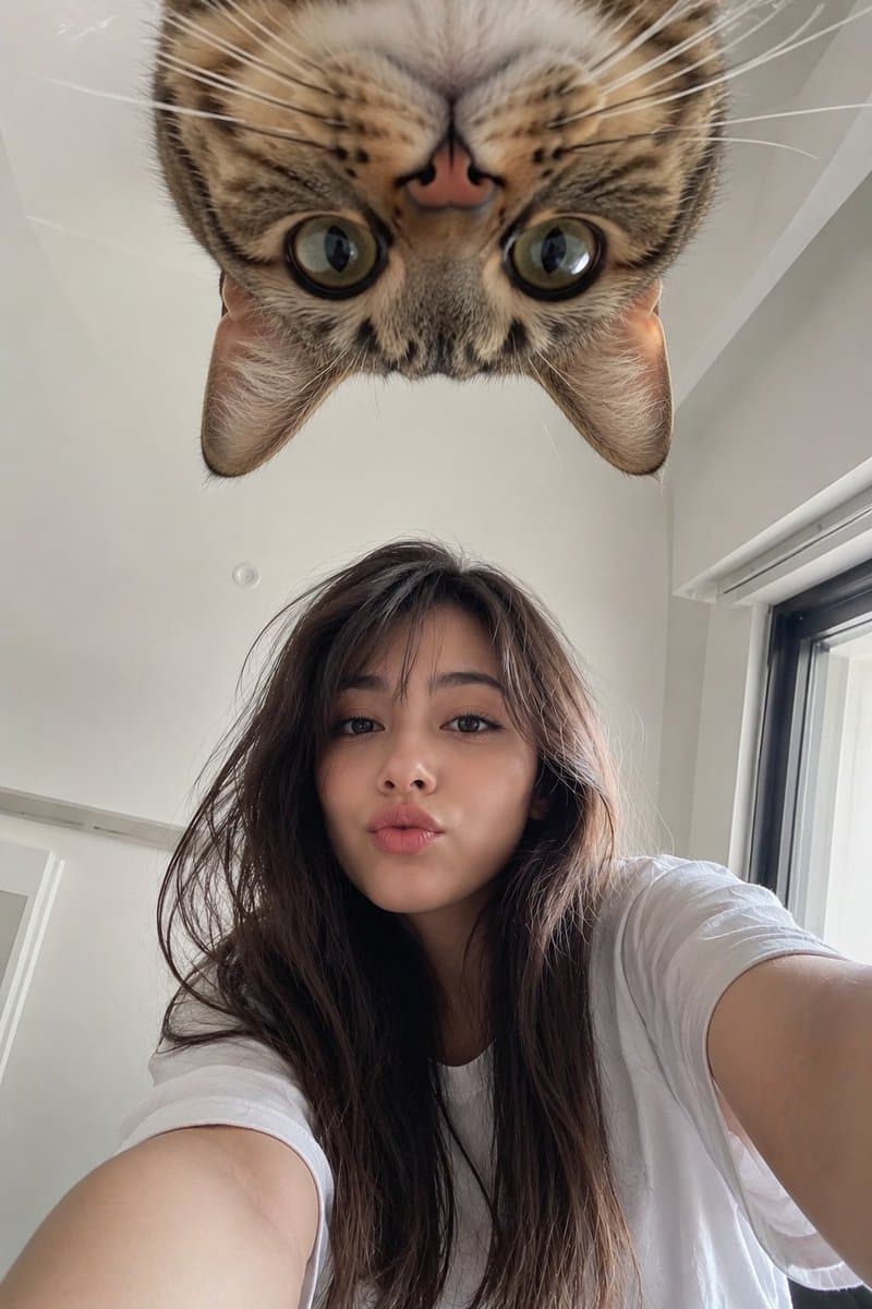 Identity Reference Selfie with Cat