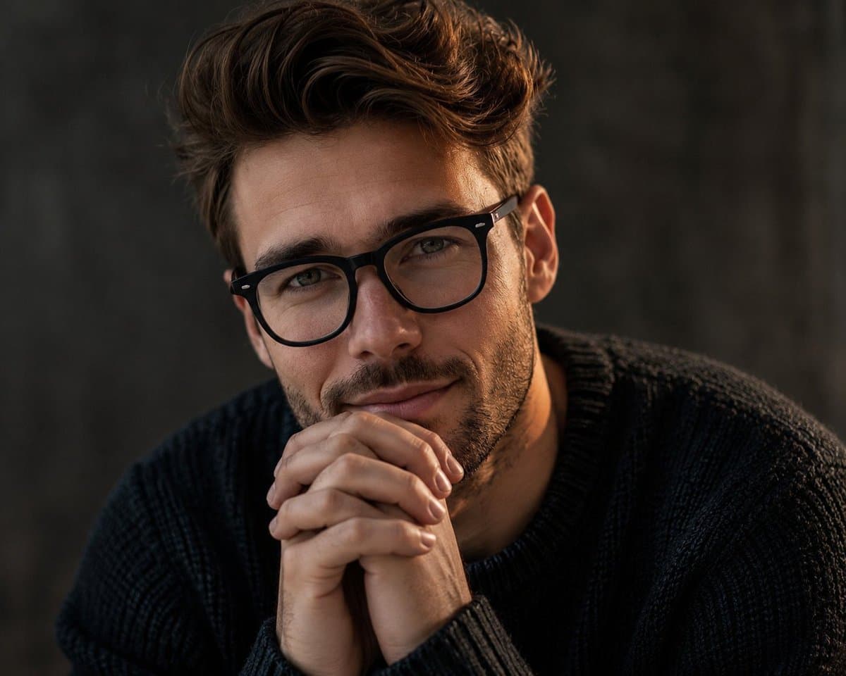 Masculine Contemplative Editorial Portrait