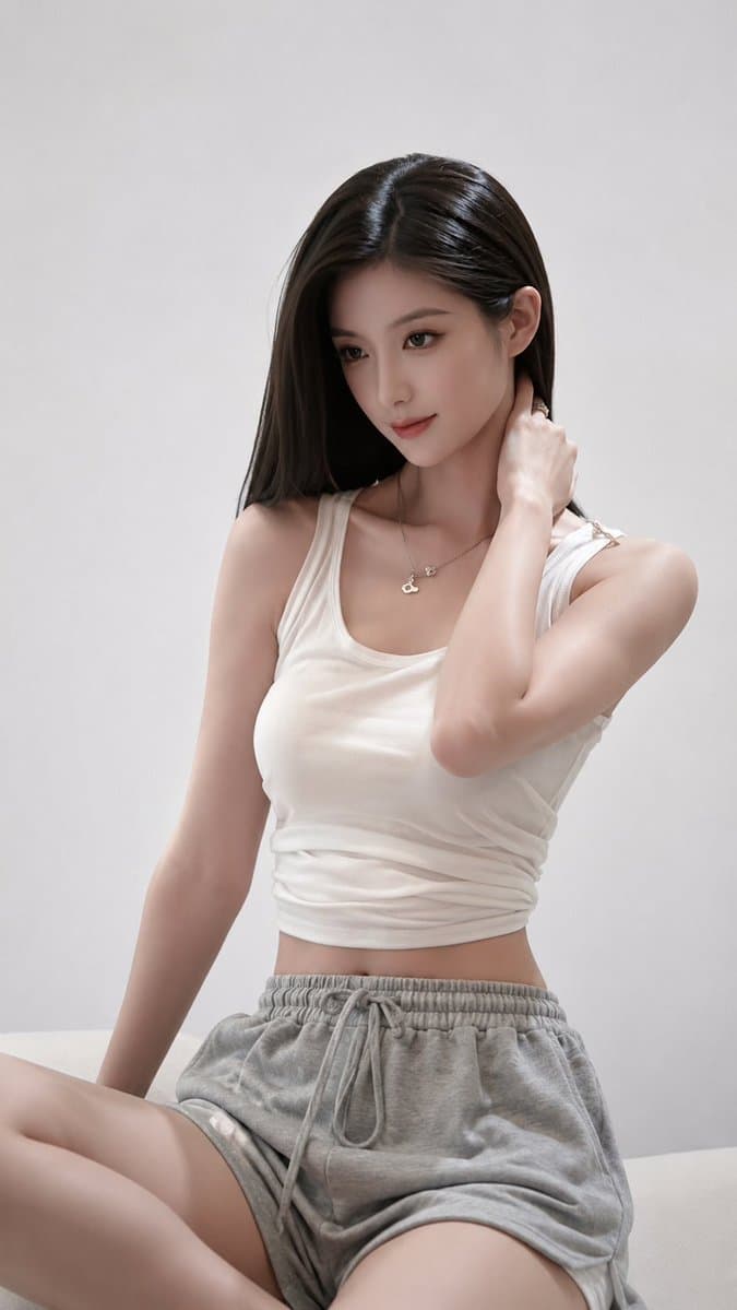 Minimalist Fashion Studio Portrait