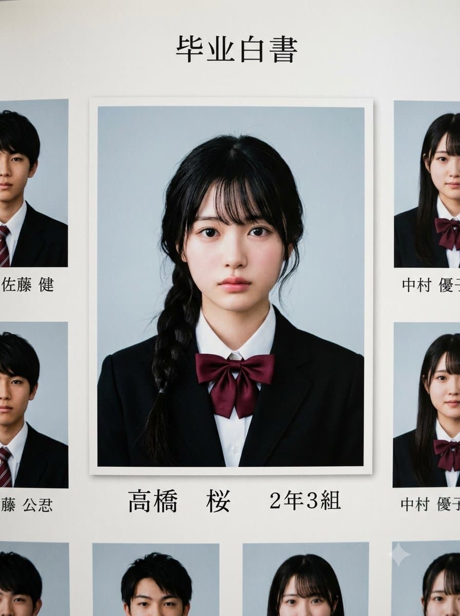 Japanese High School Yearbook Portrait
