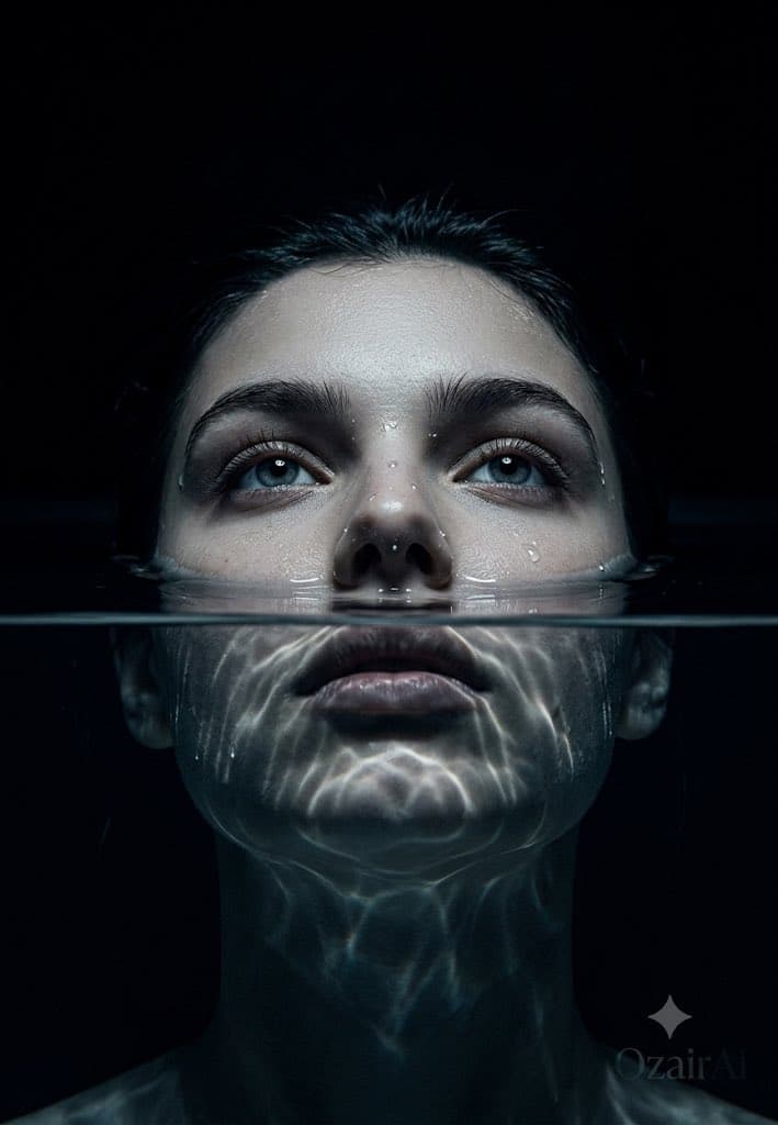 Submerged Underwater Skin Portrait