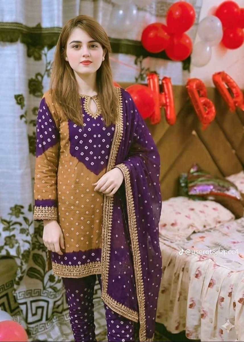Birthday Bedroom Salwar Kameez Portrait