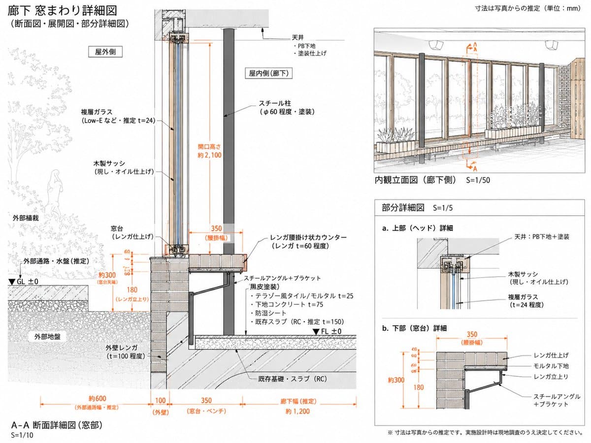 Japanese Corridor Window Detail Sheet
