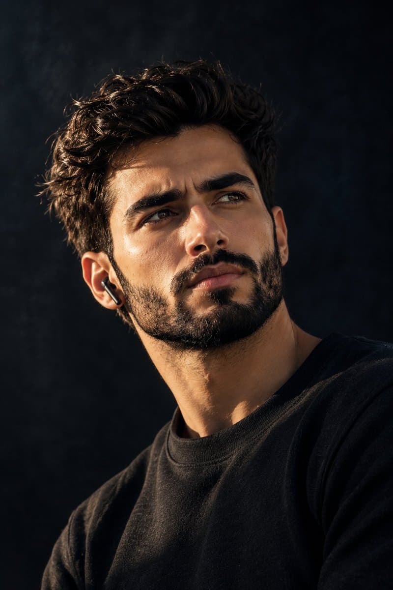 Handsome Man Cinematic Portrait Prompt