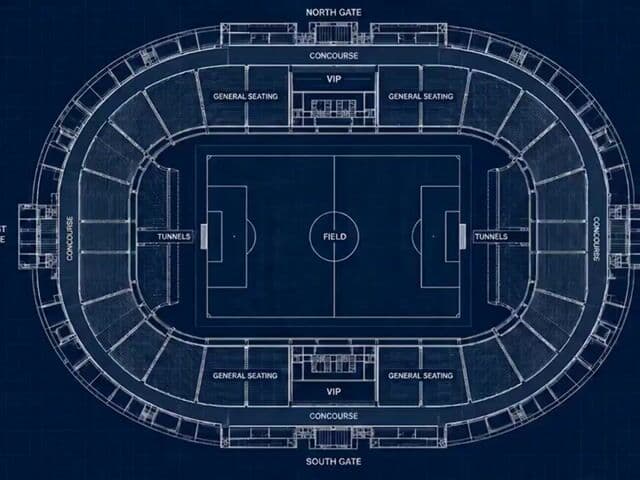 Stadium Construction Blueprint Timelapse