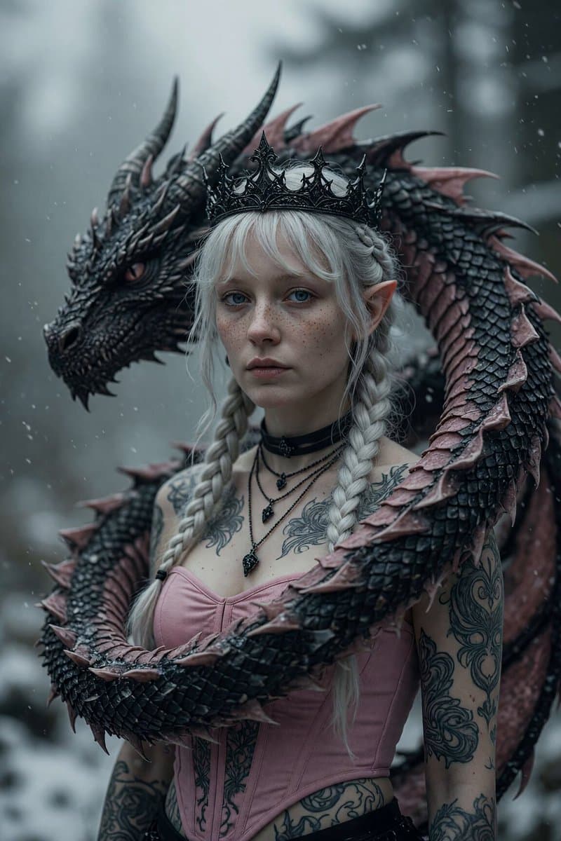 Gothic Dragon Elf Queen