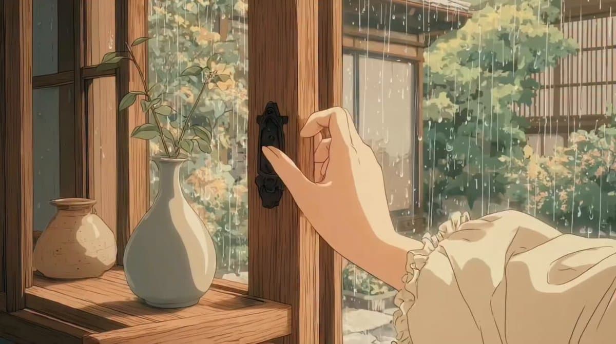Studio Ghibli Inspired Rainy Garden